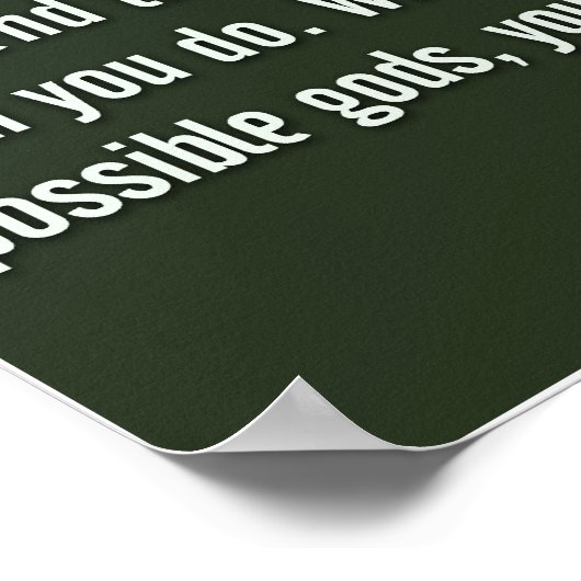 神の数を減らす | Stephen Roberts ポスター (角)