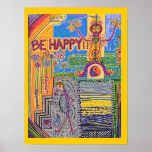 神の文字列マインドマップVポスター ポスター (正面)