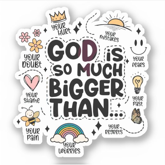 神の方が大きい シール (正面)