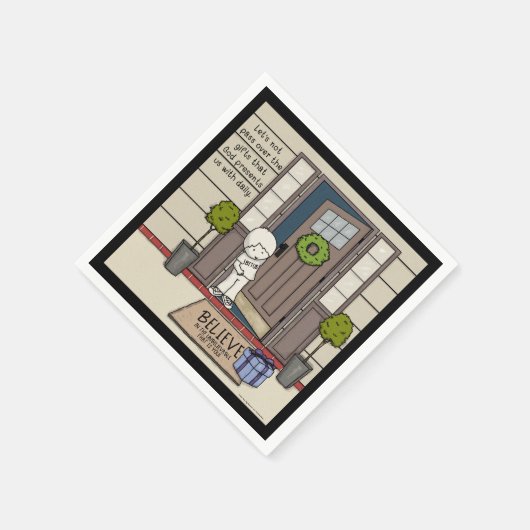 神の日々の賜物 スタンダードカクテルナプキン (角)