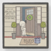 神の日々の賜物 ストーンコースター (正面)