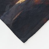 神の日の入り：主の祈りの言葉 フリースブランケット (角)