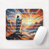 神の日の入り：主の祈りの言葉 マウスパッド (マウス)