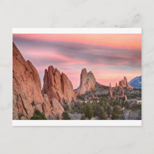 神の日没の意見のコロラド州の庭 ポストカード