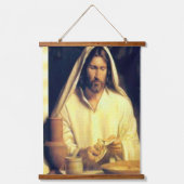 神の晩餐:イエスとパンを裂くこと 吊り下げ型タペストリー (正面)