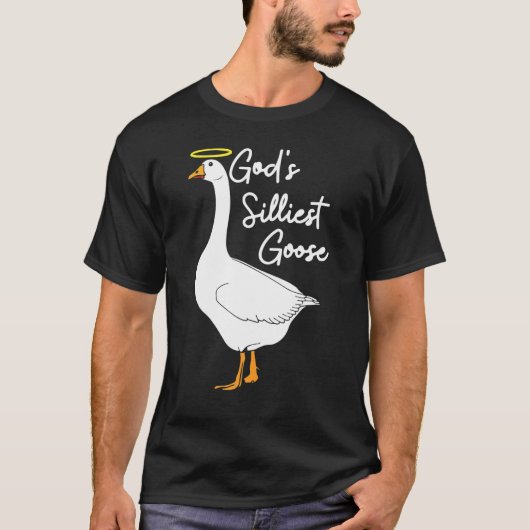神の最も静かなガチョウのクリスチャンのグース恋人 Tシャツ (正面)