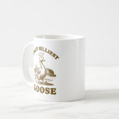 神の最も静かなガチョウの動物愛好家笑わされる鳥 コーヒーマグカップ (正面左)