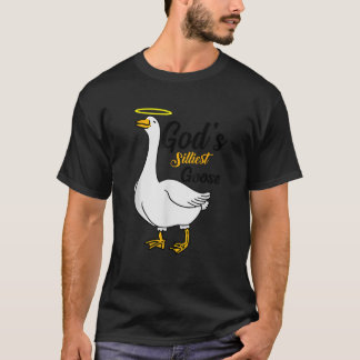 神の最も静かなガチョウの鳥の動物ガチョウの本音ミーム Tシャツ