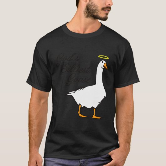 神の最も静かなガチョウ Tシャツ (正面)
