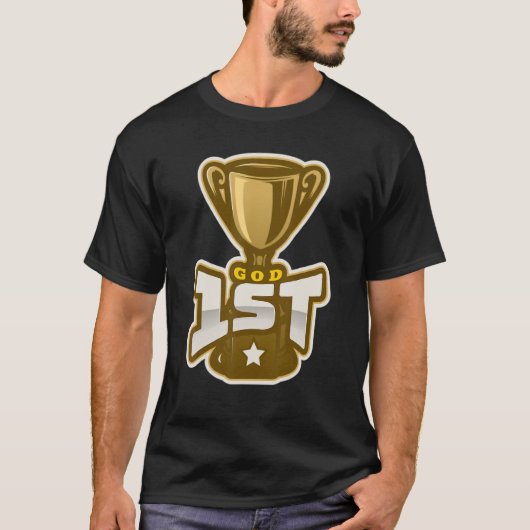 神の最初のイエスキリスト教の信仰の教会のバイブルTees Tシャツ (正面)