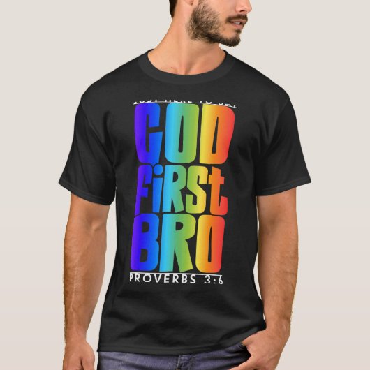 神の最初の兄弟の箴言36神の最初のクリスチャンを置く Tシャツ (正面)