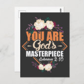 神の最高傑作エペソ2:10聖書の聖句 ポストカード (正面/裏面)