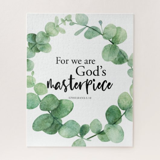 神の最高傑作ユーカリ聖書の聖句 ジグソーパズル (縦)