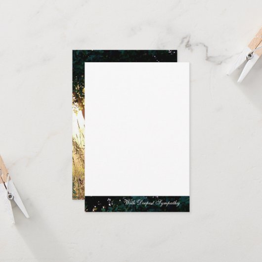 神の木の悔やみや弔慰カードの指 カード (正面/裏面インサイチュ)