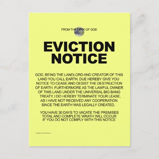 神の机から ポストカード (正面)