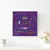 神の柱時計の名前 スクエア壁時計 (ホーム)