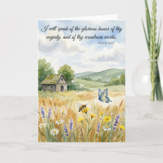 神の栄える業を語れ！詩篇 145:5 カード