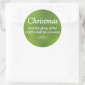 神の栄光がイザヤ40-5に現われる ラウンドシール (バッグ)