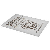 神の栄光に輝く 聖書のまな板 カッティングボード (角)