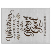 神の栄光に輝く 聖書のまな板 カッティングボード (正面)