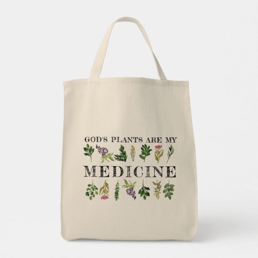神の植物は私の医学の自然の健康 トートバッグ (裏面)