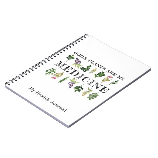 神の植物は私の医学健康雑誌である ノートブック (左側)