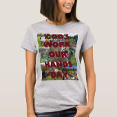 神の業に手を Tシャツ (正面)