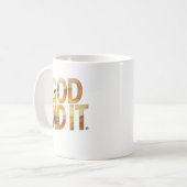 神の業 – 信仰にあふれるクリスチャンのマグカップ コーヒーマグカップ (正面左)