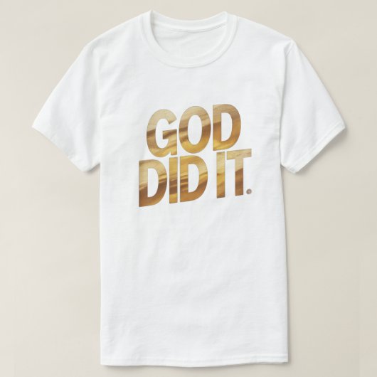 神の業 – 信仰に生きるクリスチャンのためのTシャツ Tシャツ (デザイン正面)