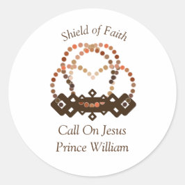 神の武具を身にまとった少年の影 ラウンドシール