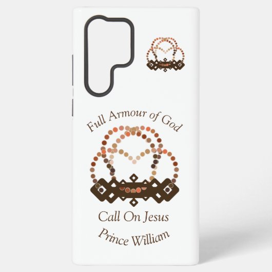 神の武具を身にまとった少年の影 SAMSUNG GALAXYケース (裏面)