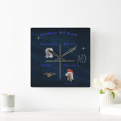 神の武具 スクエア壁時計 (ホーム)