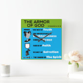 神の武具  スクエア壁時計 (ホーム)