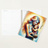 神の母と子供の輝くシ白熱［赤熱］光を放つーン プランナー手帳 (ディスプレー)