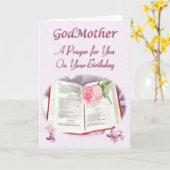 神の母のための祈りの言葉の誕生日 カード (黄色い花)