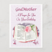 神の母のための祈りの言葉の誕生日 ポストカード (正面)