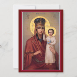 神の母のサポート謙虚な祈りの言葉カード サンキューカード