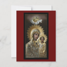 神の母のシトカアイコン祈りの言葉カード 招待状