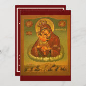 神の母のポチャエフの祈りの言葉 サンキューカード (正面/裏面)