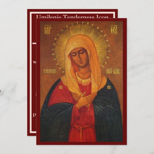 神の母の優しさアイコン祈りの言葉 シーズンカード (正面/裏面)
