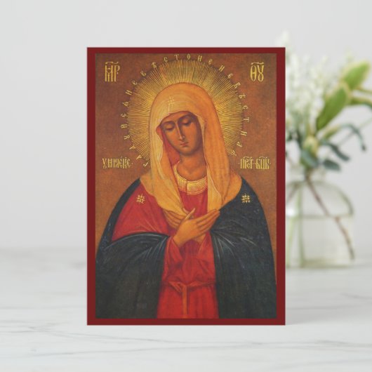 神の母の優しさアイコン祈りの言葉 シーズンカード (スタンド正面)