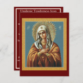 神の母の優しさアイコン祈りの言葉 招待状 (正面/裏面)