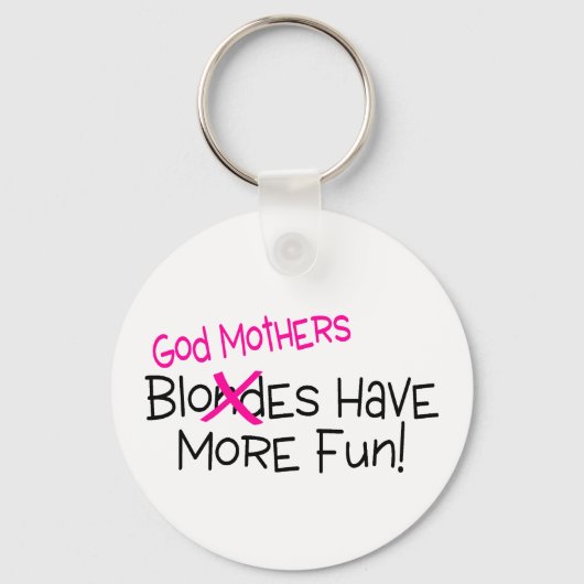 神の母の方がおもしろい キーホルダー (正面)