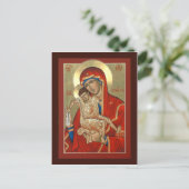 神の母アキシオン・エティ祈りの言葉・カード ポストカード (スタンド正面)