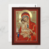 神の母アキシオン・エティ祈りの言葉・カード ポストカード (正面/裏面)