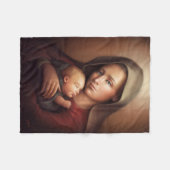 神の母性愛 フリースブランケット (正面(横))