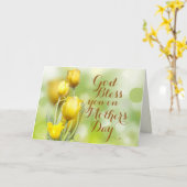 神の母賛美の日の聖句 カード (黄色い花)