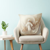 神の母賛美の柔らかい白い色調の中 クッション (椅子)