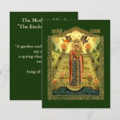 神の母「囲まれた庭」 招待状 (正面/裏面)