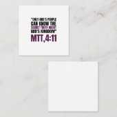 神の民だけが～に関する秘密の真実を知ることができる スクエア名刺 (正面/裏面)